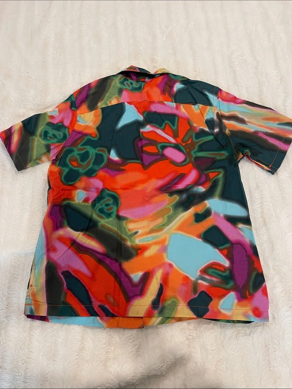 Boys GAP Multicolor Abstract Print Short-Sleeve Button Down Shirt